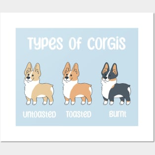 Types of Corgis Posters and Art